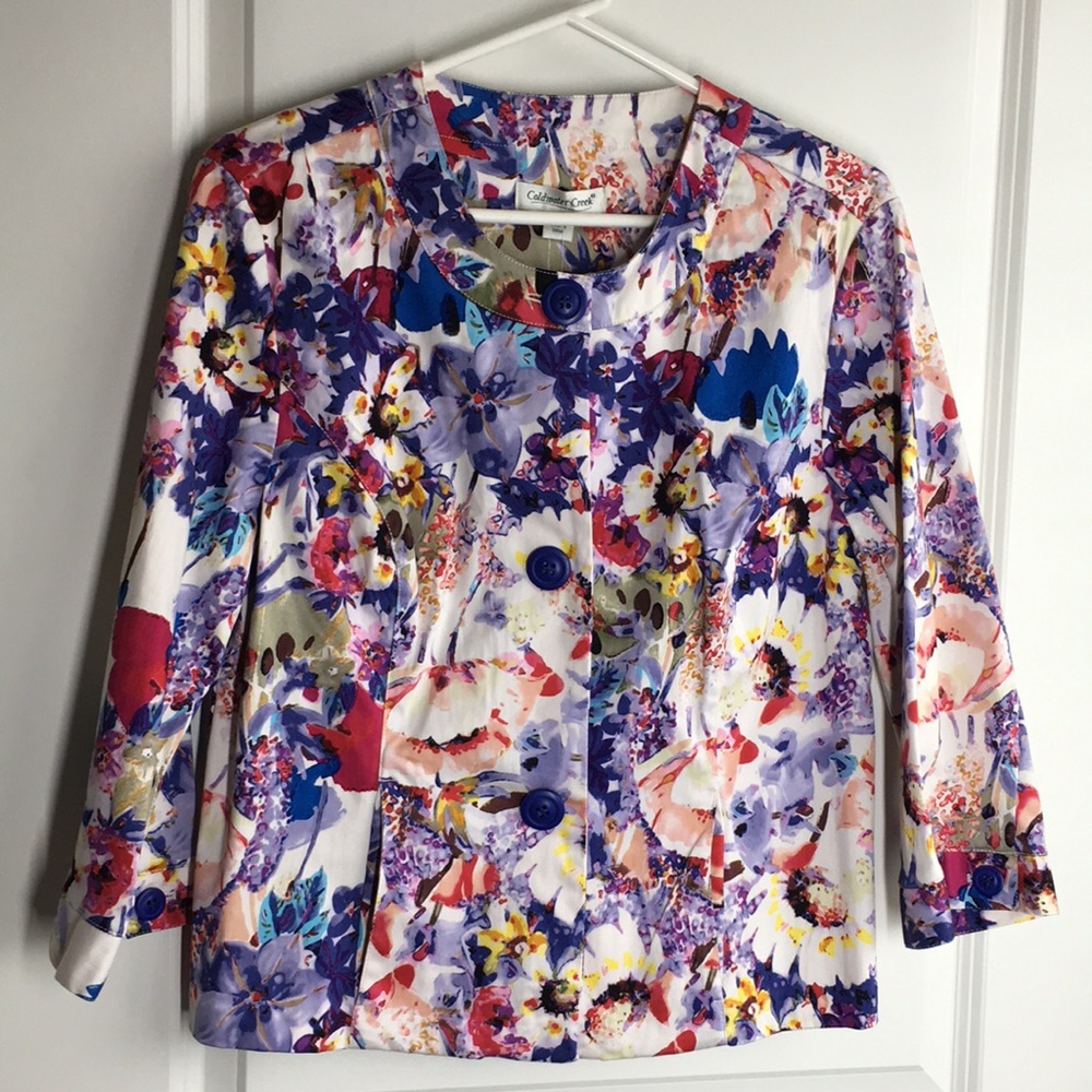 NWT 16 Coldwater Creek multicolor jacket